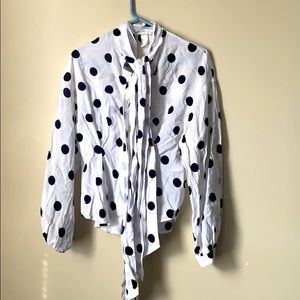 Poka dot blouse